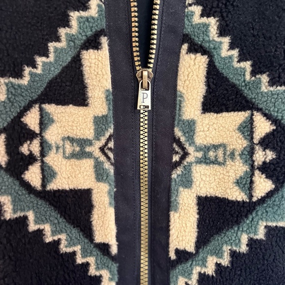 Pendleton Women’s “Foxglove Range” Geometric Fleece Bomber Jacket - Picture 5 of 11